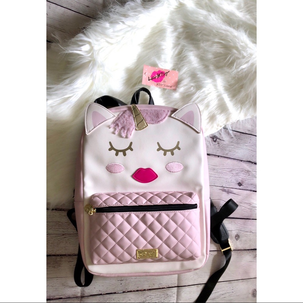 Betsey Johnson RARE Large Unicorn LBPOLLY Backpack - Picture 8 of 8